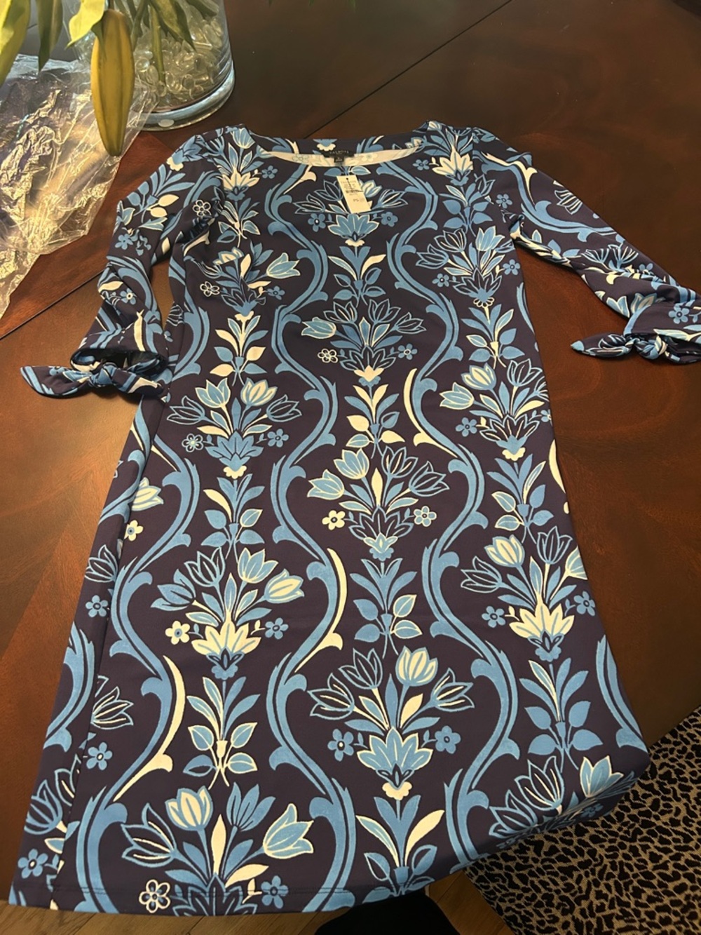 Talbots stretch Floral A-Line Dress - Women's Casual Shift Dress